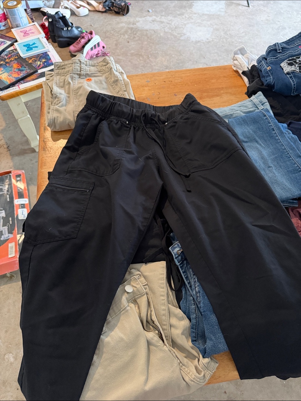 Women’s Black Scrub Drawstring Pants